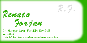 renato forjan business card